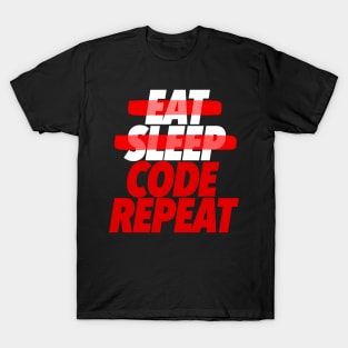 Eat Sleep Code Repeat - Computer Programmer CLI T-Shirt